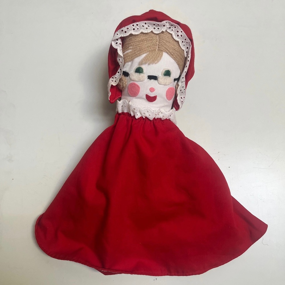 Vintage Topsy Turvy Red Riding Hood Soft Doll Flips To Grama And Wolf - Picture 3 of 5